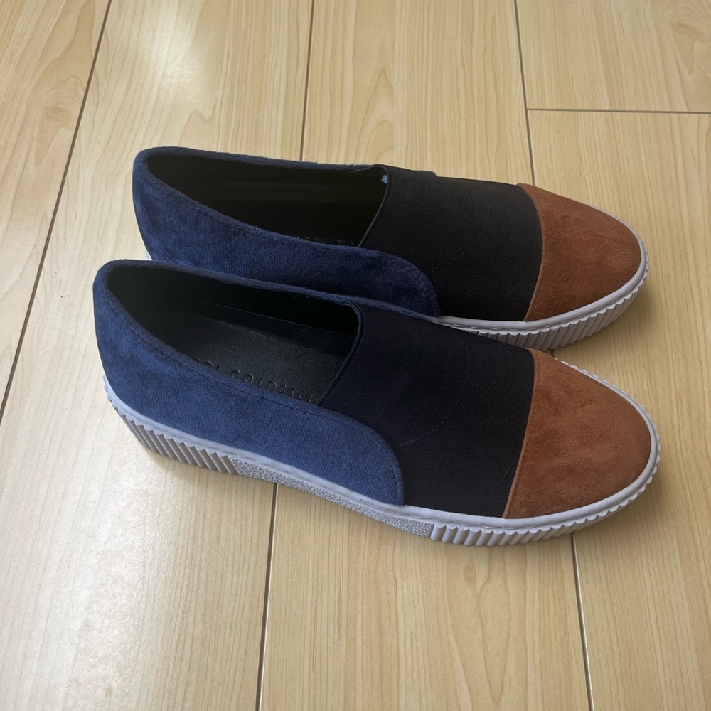LOGO by Lori Goldstein Sylvie Platform Sneaker Navy 7.5 Women Shoes New No Box
